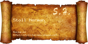 Stoll Herman névjegykártya