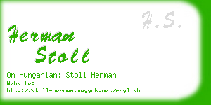 herman stoll business card